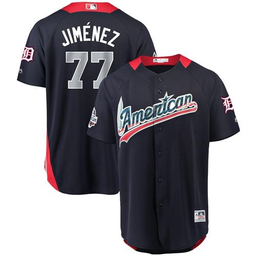 Tigers #77 Joe Jimenez Navy Blue 2018 All-Star American League Stitched Baseball Jersey
