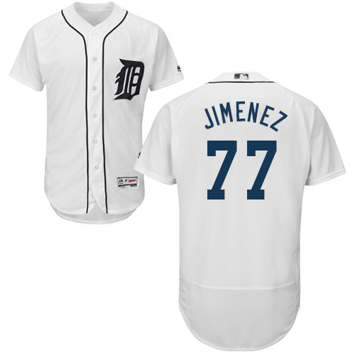 Detroit Tigers #77 Joe Jimenez White Flexbase Authentic Collection Stitched Baseball Jersey