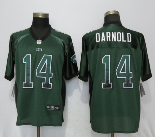 Nike New York Jets #14 Sam Darnold Green Drift Fashion Elite Jersey
