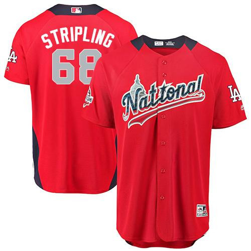 Dodgers #68 Ross Stripling Red 2018 All-Star National League Stitched Baseball Jersey