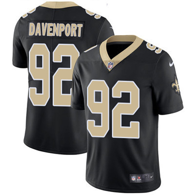 Nike Saints #92 Marcus Davenport Black Team Color Youth Stitched NFL Vapor Untouchable Limited Jersey