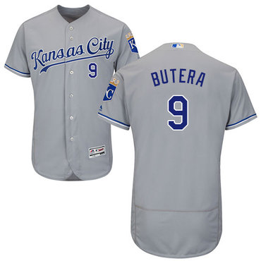Kansas City Royals #9 Drew Butera Grey Flexbase Authentic Collection Stitched Baseball Jersey