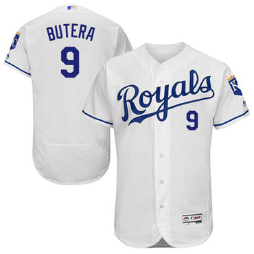 Kansas City Royals #9 Drew Butera White Flexbase Authentic Collection Stitched Baseball Jersey