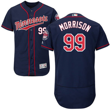 Minnesota Twins #99 Logan Morrison Navy Blue Flexbase Authentic Collection Stitched Baseball Jersey