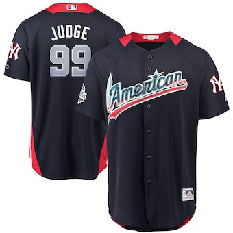 Men's American League #99 Aaron Judge Majestic Navy 2018 MLB All-Star Game Home Run Derby Player Jersey
