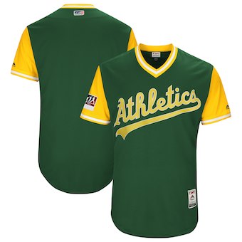 Men's Oakland Athletics Blank Majestic Green 2018 Players' Weekend Authentic Team Jersey