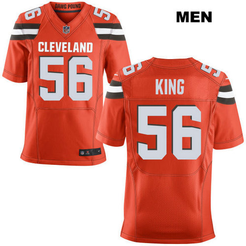 Nike Cleveland Browns #56 Deon King Orange Stitched NFL Elite Jersey
