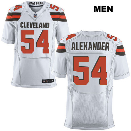 Nike Cleveland Browns #54 Dominique Alexander White Stitched NFL Elite Jersey