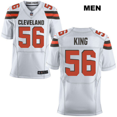 Nike Cleveland Browns #56 Deon King White Stitched NFL Elite Jersey