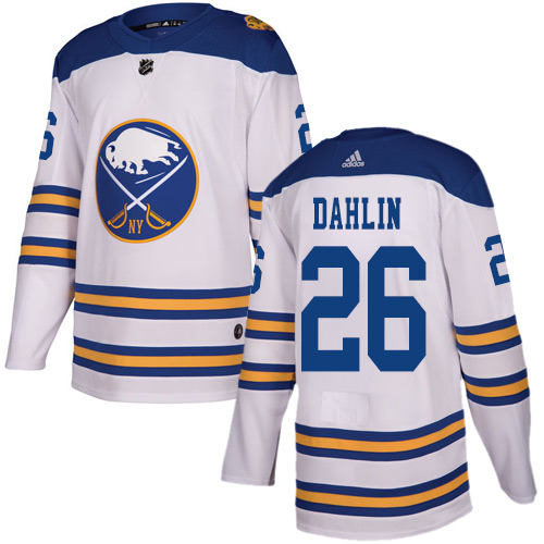 Adidas Buffalo Sabres #26 Rasmus Dahlin White Authentic 2018 Winter Classic Stitched NHL Jersey