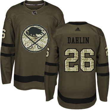 Adidas Buffalo Sabres #26 Rasmus Dahlin Green Salute to Service Stitched NHL Jersey