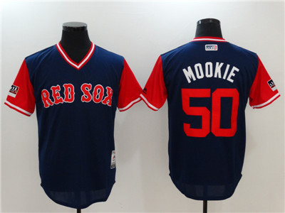 Red Sox #50 Mookie Betts Mookie Navy 2018 Players' Weekend Authentic Team Jersey