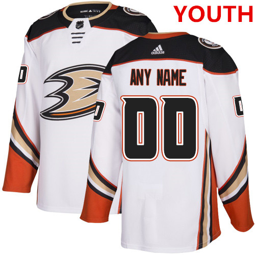 Youth Anaheim Ducks adidas White Authentic Custom Jersey