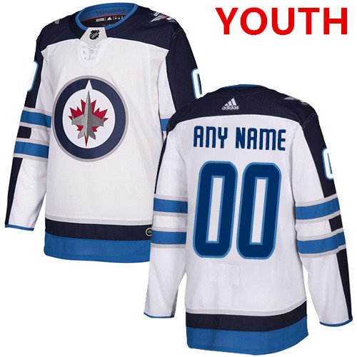 Youth Adidas Winnipeg Jets NHL Authentic White Customized Jersey