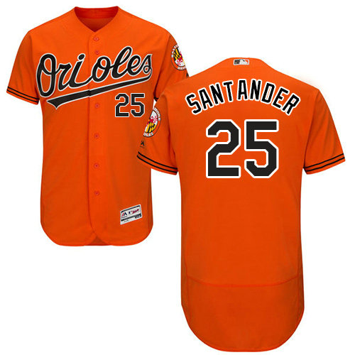 Baltimore Orioles 25 Anthony Santander Orange Flexbase Authentic Collection Stitched Baseball Jersey