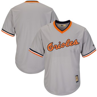 Men's Baltimore Orioles Majestic Blank Gray Cooperstown Cool Base Team Jersey