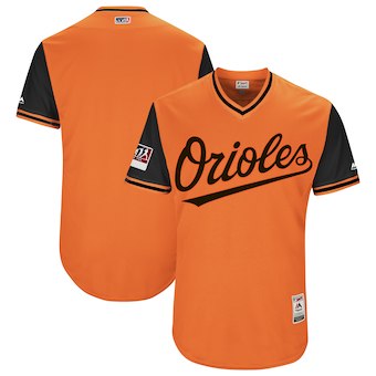 Men's Baltimore Orioles Blank Majestic Orange 2018 Players' Weekend Authentic Team Jersey