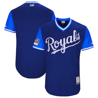 Men's Kansas City Royals Blank Majestic Royal 2018 Players' Weekend Authentic Team Jersey
