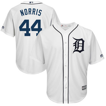 Men's Detroit Tigers 44 Daniel Norris Majestic White Cool Base Player Jersey
