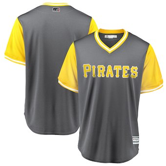 Men's Pittsburgh Pirates Blank Majestic Gray 2018 Players' Weekend Team Cool Base Jersey