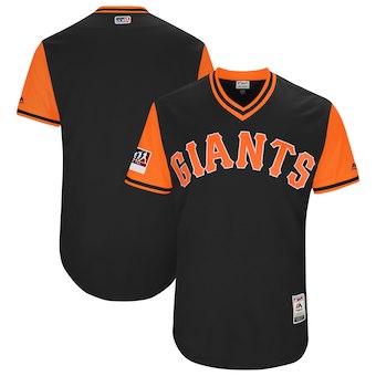 Men's San Francisco Giants Blank Majestic Black 2018 Players' Weekend Authentic Team Jersey