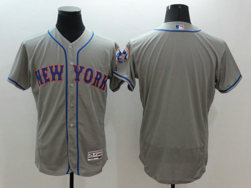 New York Mets Blank Grey Flexbase Authentic Collection Baseball Jersey