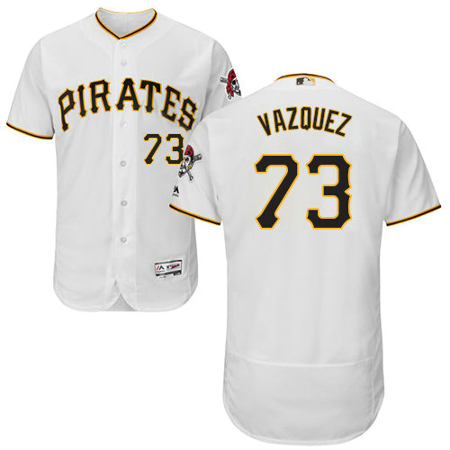Pittsburgh Pirates 73 Felipe Vazquez White Flexbase Authentic Collection Stitched Baseball Jersey