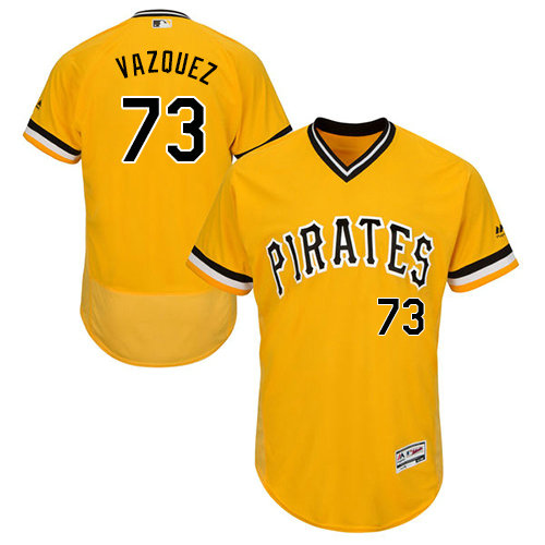 Pittsburgh Pirates 73 Felipe Vazquez Gold Flexbase Authentic Collection Stitched Baseball Jersey