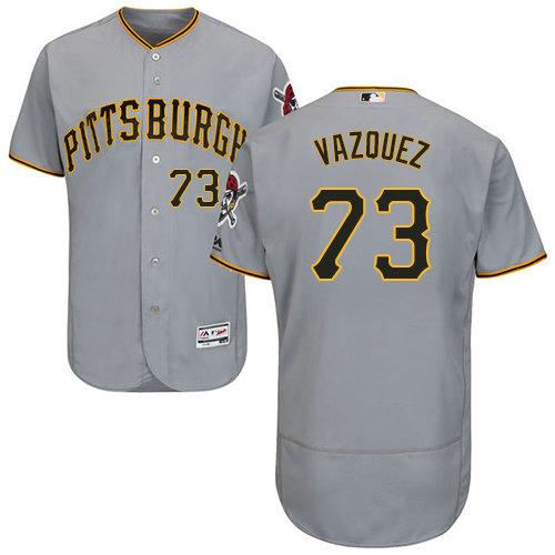 Pittsburgh Pirates 73 Felipe Vazquez Grey Flexbase Authentic Collection Stitched Baseball Jersey