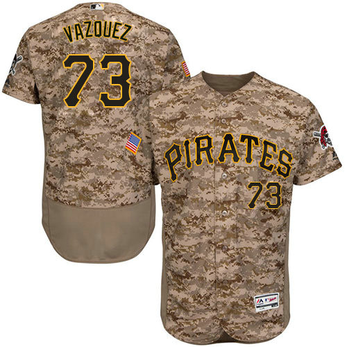 Pittsburgh Pirates 73 Felipe Vazquez Camo Flexbase Authentic Collection Stitched Baseball Jersey