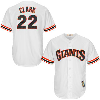 San Francisco Giants 22 Will Clark Majestic White Home Cool Base Cooperstown Collection Player Jersey