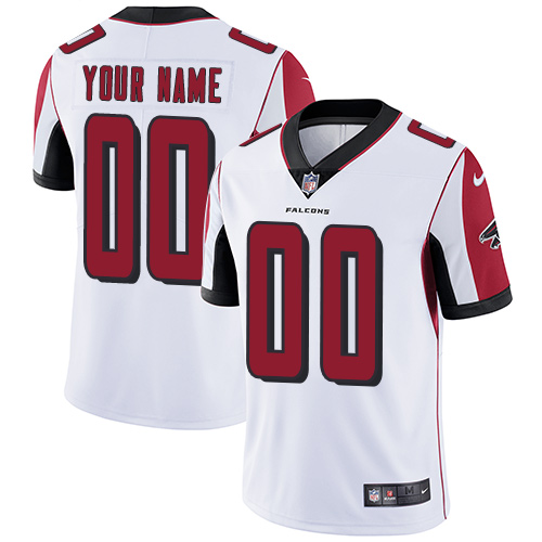 Youth Nike Customized NFL Atlanta Falcons Alternate Road White Vapor Untouchable Limited Jersey