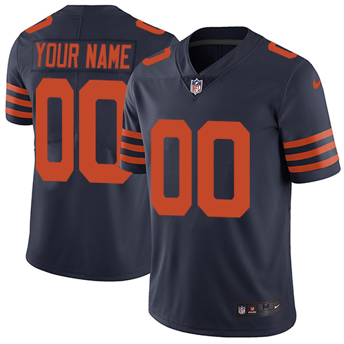 Youth Nike Chicago Bears Navy Throwback Customized Vapor Untouchable Player Limited Jersey