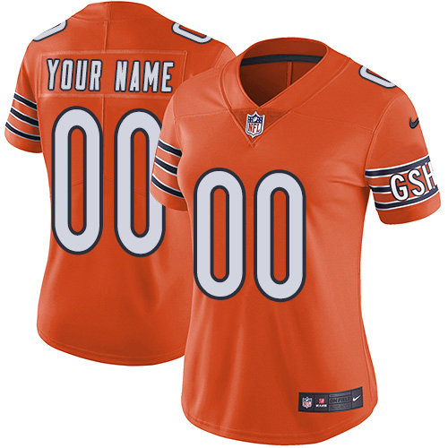 Women's Nike Chicago Bears Orange Customized Vapor Untouchable Player Limited Jersey