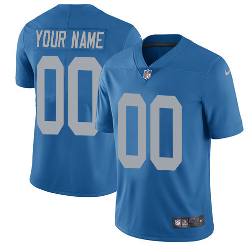 Men's Nike Detroit Lions Alternate Blue Customized Vapor Untouchable Limited NFL Jersey