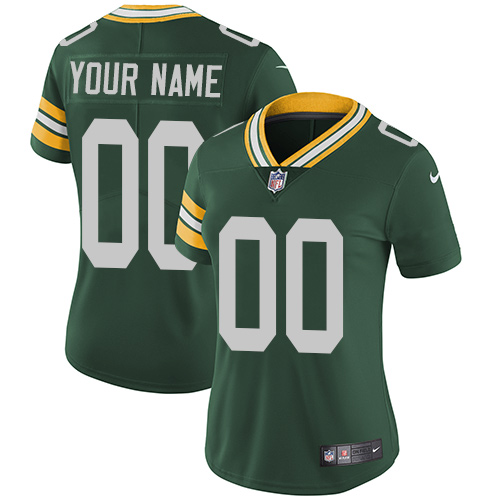 Women's Nike Green Bay Packers Home Green Customized Vapor Untouchable Player Limited Jersey