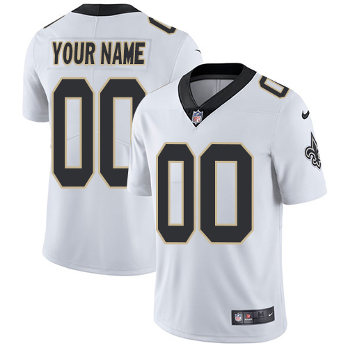 Youth Nike New Orleans Saints Road White Customized Vapor Untouchable Limited NFL Jersey