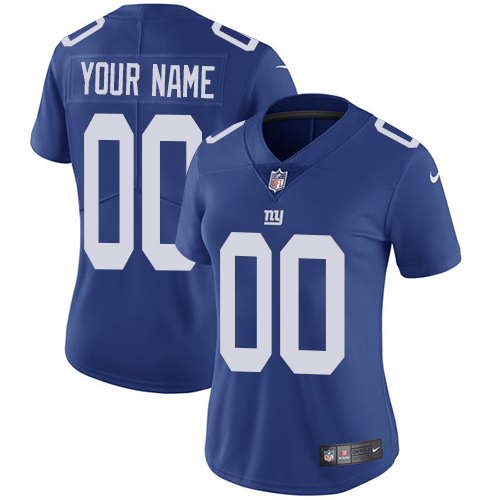 Women's Nike New York Giants Home Royal Blue Customized Vapor Untouchable Limited NFL Jersey