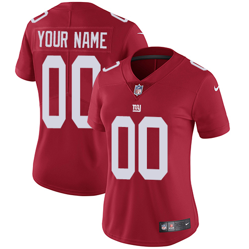 Women's Nike New York Giants Alternate Red Customized Vapor Untouchable Limited NFL Jersey