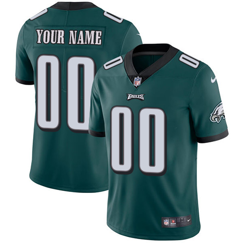 Youth Nike Philadelphia Eagles Home Midnight Green Customized Vapor Untouchable Limited NFL Jersey