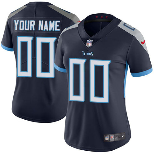 Women's Nike Tennessee Titans Navy Blue Hom Customized Vapor Untouchable Limited NFL Jersey
