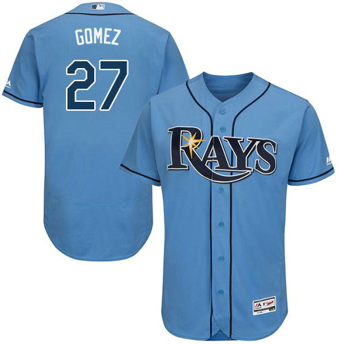 Tampa Bay Rays #27 Carlos Gomez Light Blue Flexbase Authentic Collection Stitched Baseball Jersey