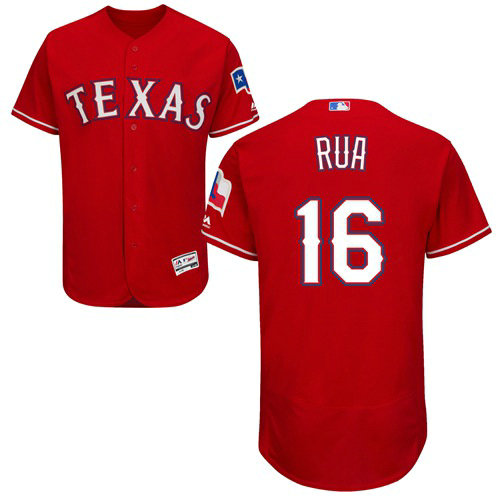 Texas Rangers #16 Ryan Rua Red Flexbase Authentic Collection Stitched Baseball Jersey