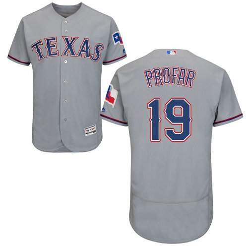 Texas Rangers #19 Jurickson Profar Grey Flexbase Authentic Collection Stitched Baseball Jersey