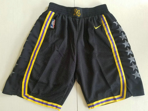Men Nike Los Angeles Lakers Black NBA Swingman City Edition Shorts