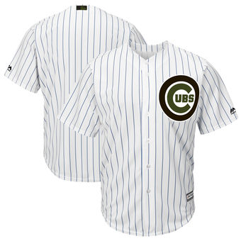 Men's Chicago Cubs Majestic White 2018 Memorial Day Cool Base Team Custom Jersey