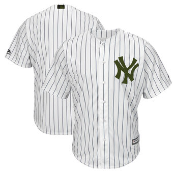 Men's New York Yankees Majestic White 2018 Memorial Day Cool Base Team Custom Jersey