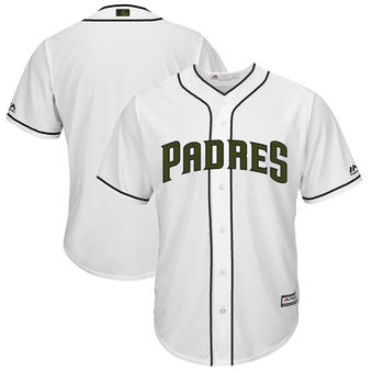 Men's San Diego Padres Majestic White 2018 Memorial Day Cool Base Team Custom Jersey