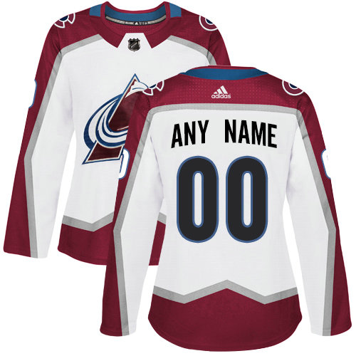 Women's Adidas Colorado Avalanche NHL Authentic White Customized Jersey