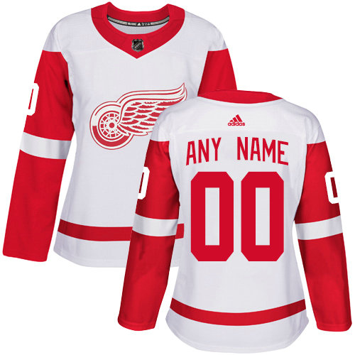 Women's Adidas Detroit Red Wings NHL Authentic White Customized Jersey